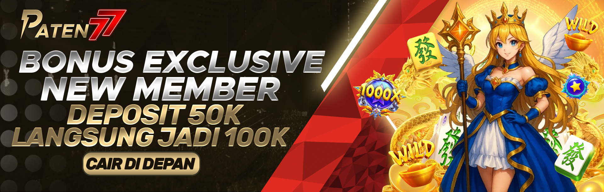 CLAIM EXCLUSIVE NEW MEMBER CAIR DI DEPAN 50 + 50 = 100